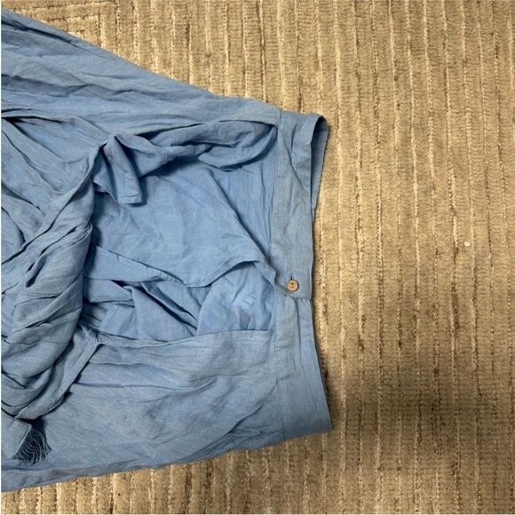 New Free People Convertible Skirt Dress Blue S - Picture 7 of 8